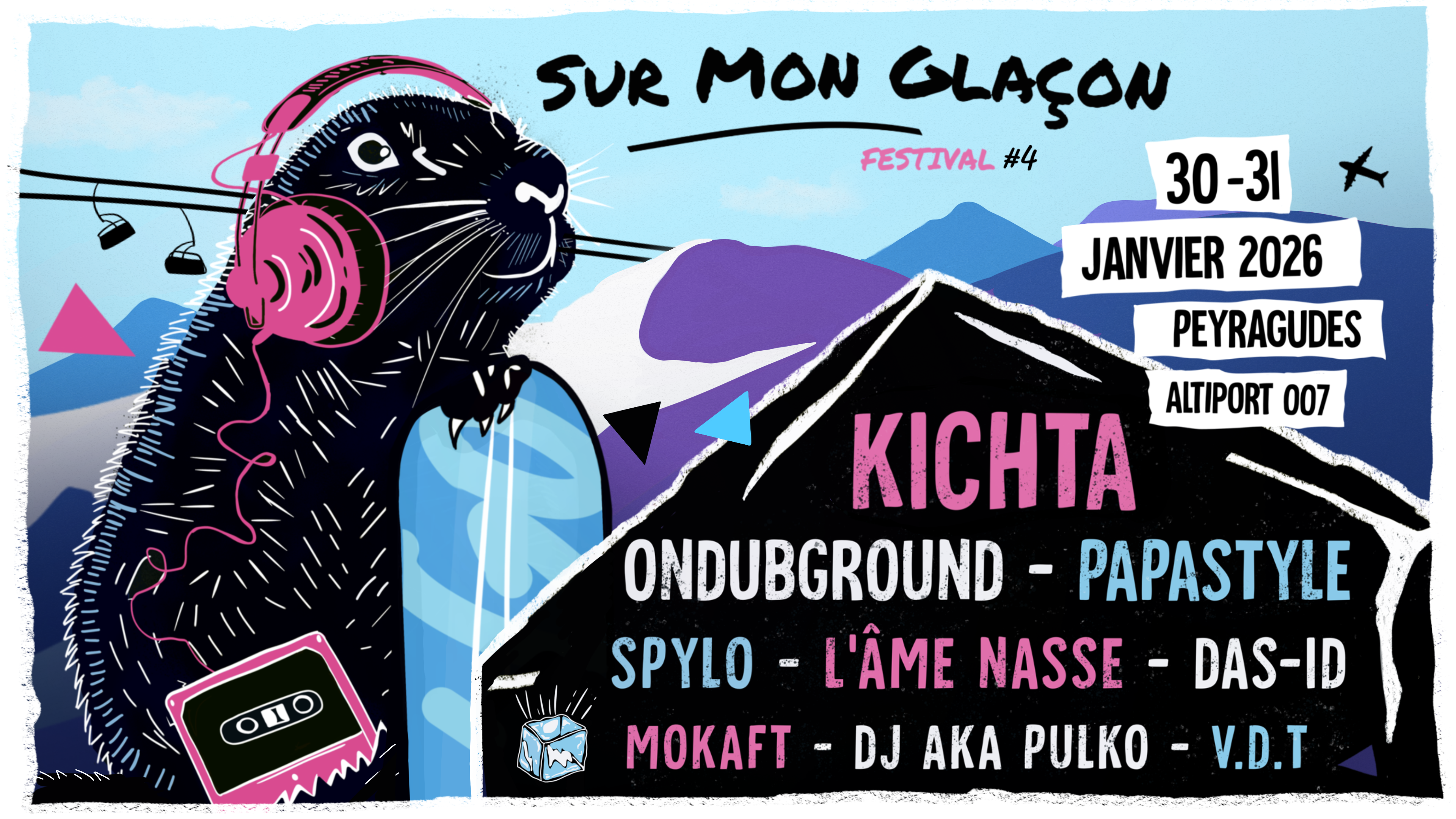 affiche paysage festival mon glacon peyragudes