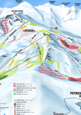plan des pistes Peyragudes 2023/2024